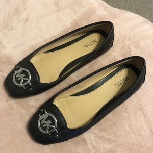 Michael Kors Fulton Metallic Logo Flat